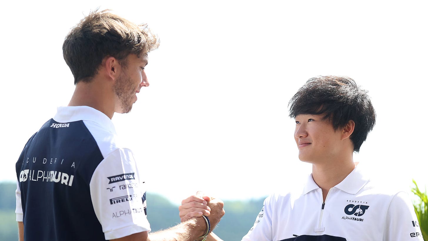 Pierre Gasly [left] and Yuki Tsunoda [right] were teammates from 2021 to 2023 | Credit: Formula One