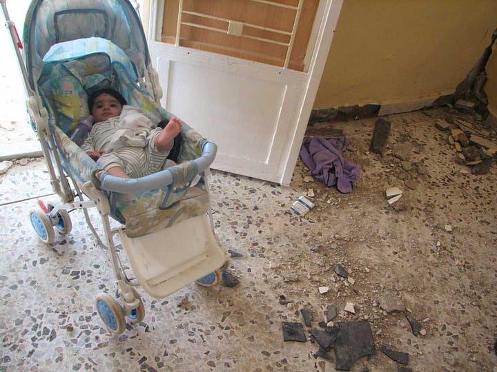 Palestinian residents assess damage after Israeli strike in Ain-al Hilweh shortly before ceasefire