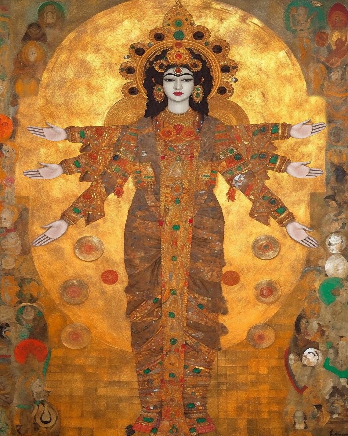 Durga Artwork Inspired by the Hindu Goddess of Power digital download image 1 Durga Artwork Inspired by the Hindu Goddess of Power digital download image 1