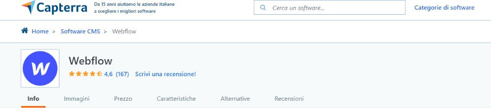 Webflow website builder recensioni