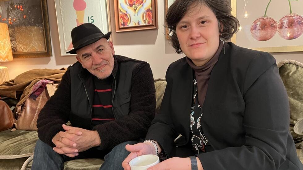 Rashid Masharawi and Laura Nikolov, producers of "From Ground Zero", in Paris on 7 November. Rashid Masharawi and Laura Nikolov, producers of "From Ground Zero", in Paris on 7 November.