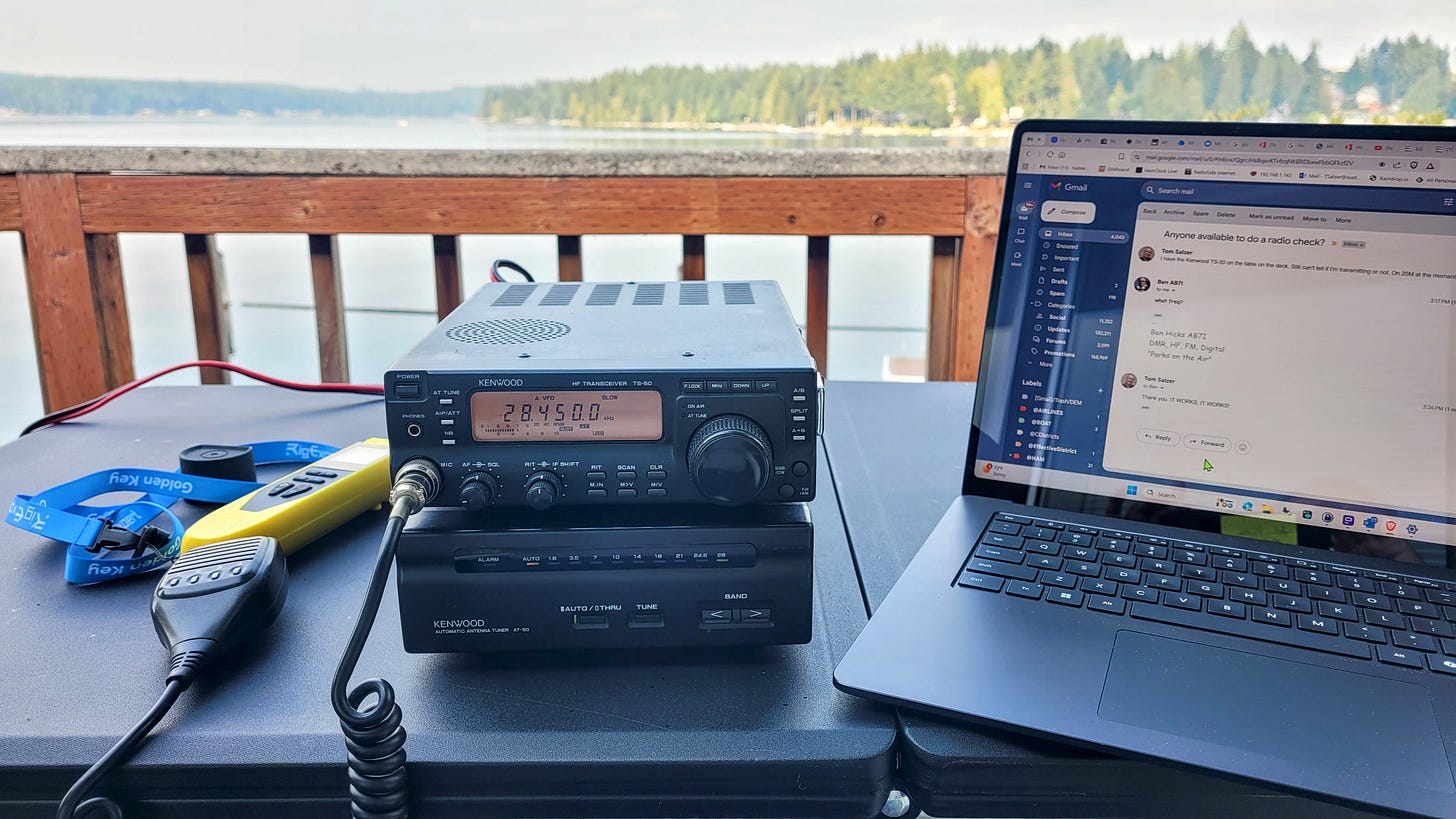On the deck with the Kenwood TS-50S On the deck with the Kenwood TS-50S
