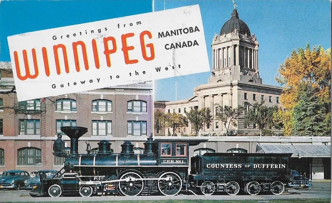 Canada 1950s Postcard: Greetings from Winnipeg, Manitoba - pc106 - Picture 1 of 1