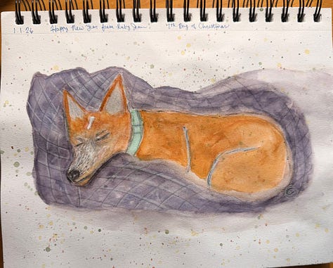 Beginning 12/26, I painted everyday for 12 days.