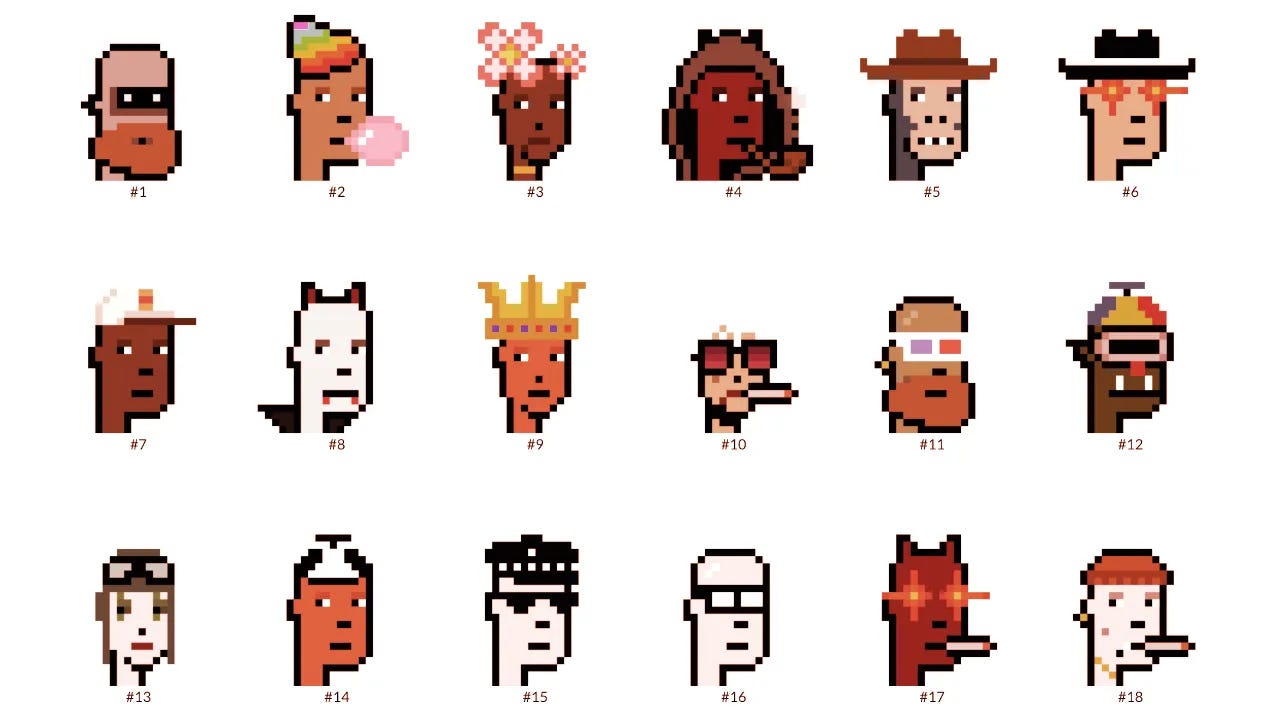 ビットコインで鋳造されたオーディナル パンク。 画像: Ordinal Punks ビットコインで鋳造されたオーディナル パンク。 画像: Ordinal Punks