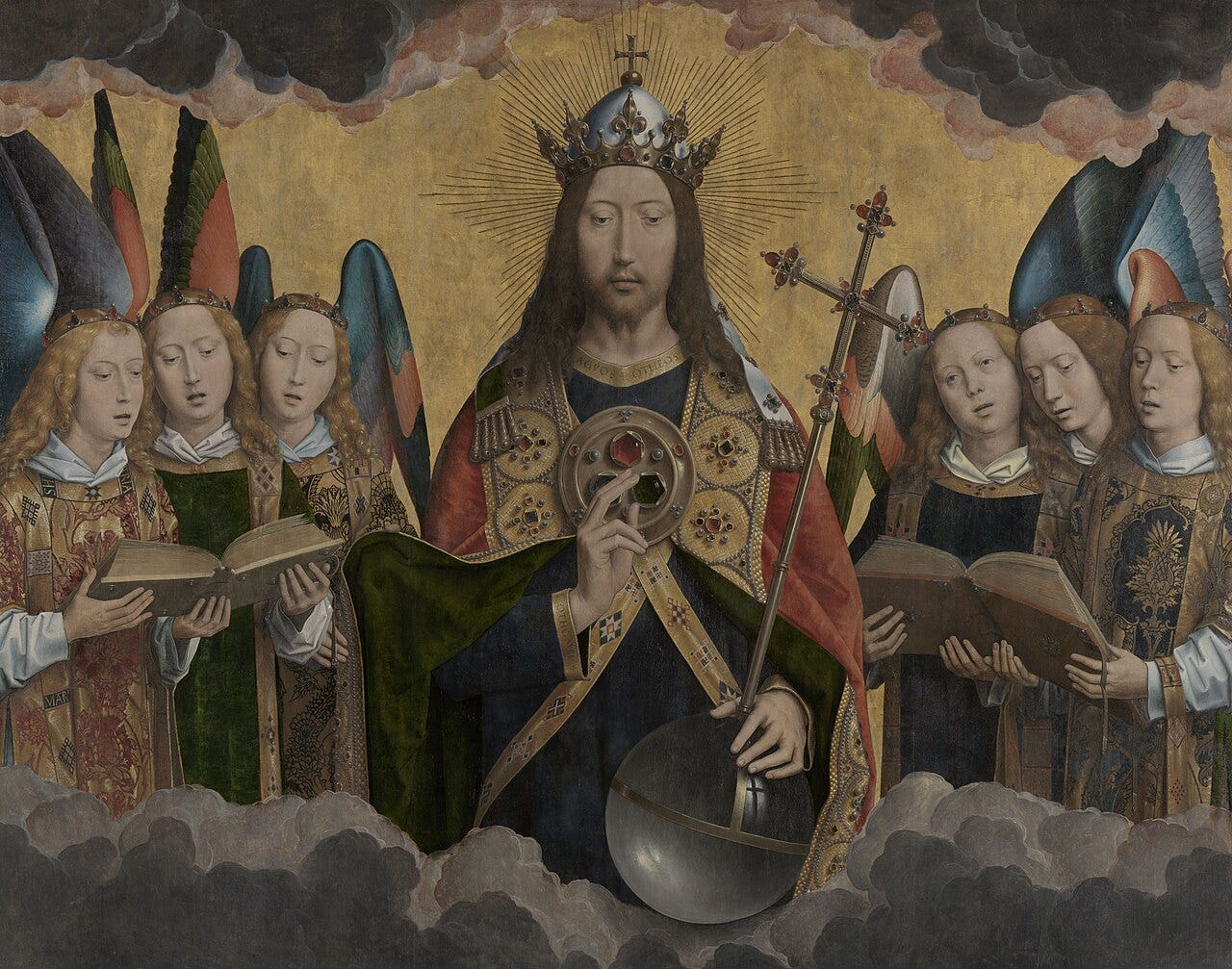 Christ with angels by Memling Christ with angels by Memling