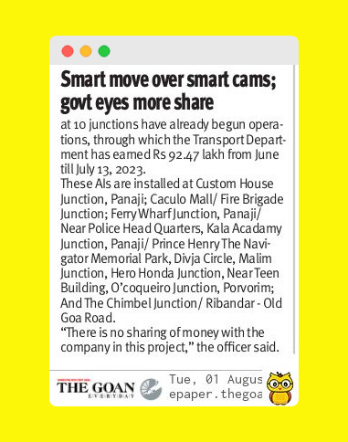Report by The Goan, on 1st August 2023.