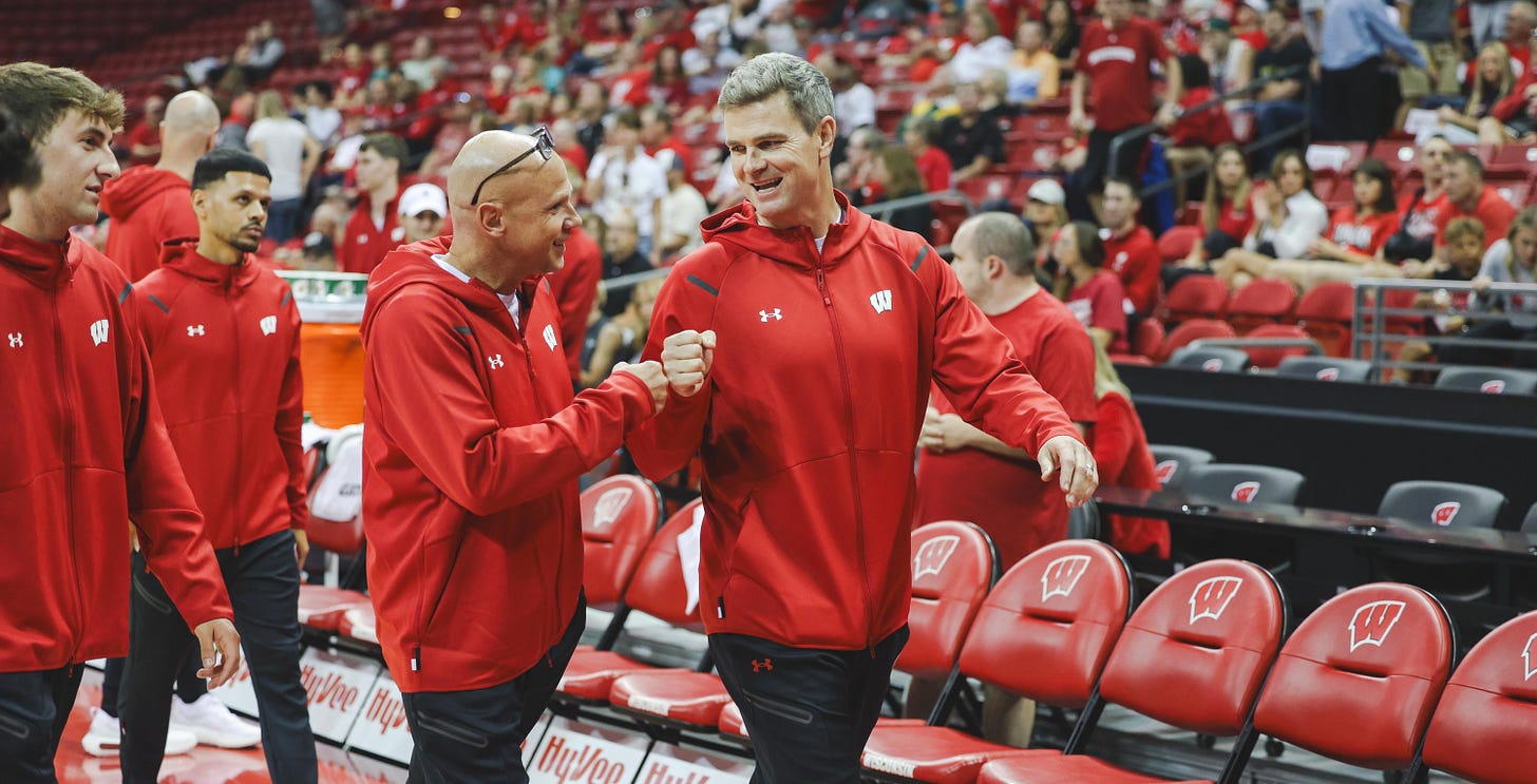 Wisconsin Badgers Special Assistant Kirk Penney exits the Kohl Center floor following a game. Wisconsin Badgers Special Assistant Kirk Penney exits the Kohl Center floor following a game.