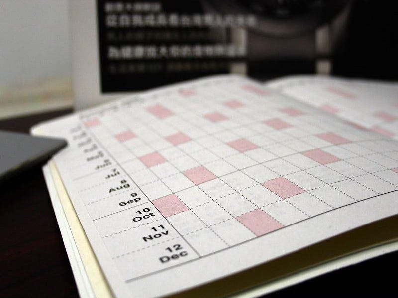 A blank planner. A blank planner.