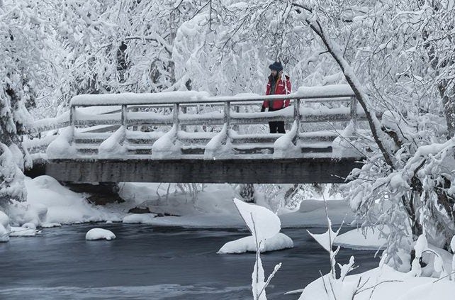 A man on a bridge, taken from the cover art for It's a Wonderful Life (A Christmas Tale) A man on a bridge, taken from the cover art for It's a Wonderful Life (A Christmas Tale)