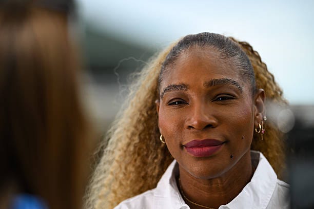 Serena Williams of the United States attends a interview ahead of The Championships Wimbledon 2026 at All England Lawn Tennis and Croquet Club on...
