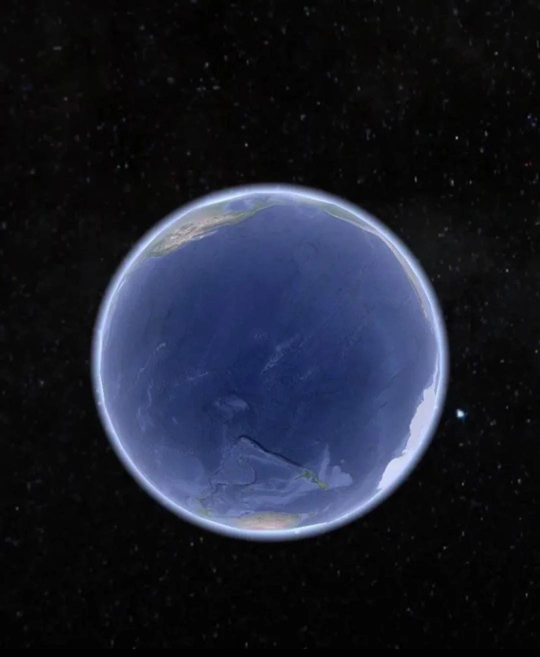 A rarely seen side of the Earth. A rarely seen side of the Earth.