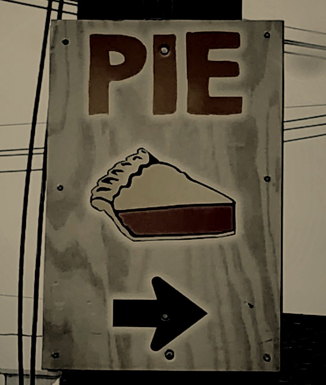pie sign