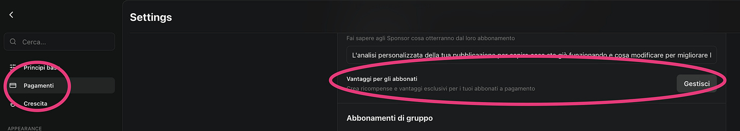 screenshot delle impostazioni della pubblicazione screenshot delle impostazioni della pubblicazione