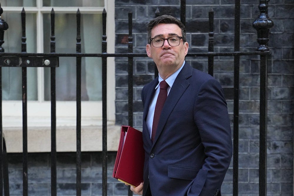 Britain's Prime Minister Andy Burnham leaves 10 Downing Street to attend the weekly Prime Ministers' Questions session in Parliament in London, Wednesday, Sept. 9, 2026 (AP) Britain's Prime Minister Andy Burnham leaves 10 Downing Street to attend the weekly Prime Ministers' Questions session in Parliament in London, Wednesday, Sept. 9, 2026 (AP)