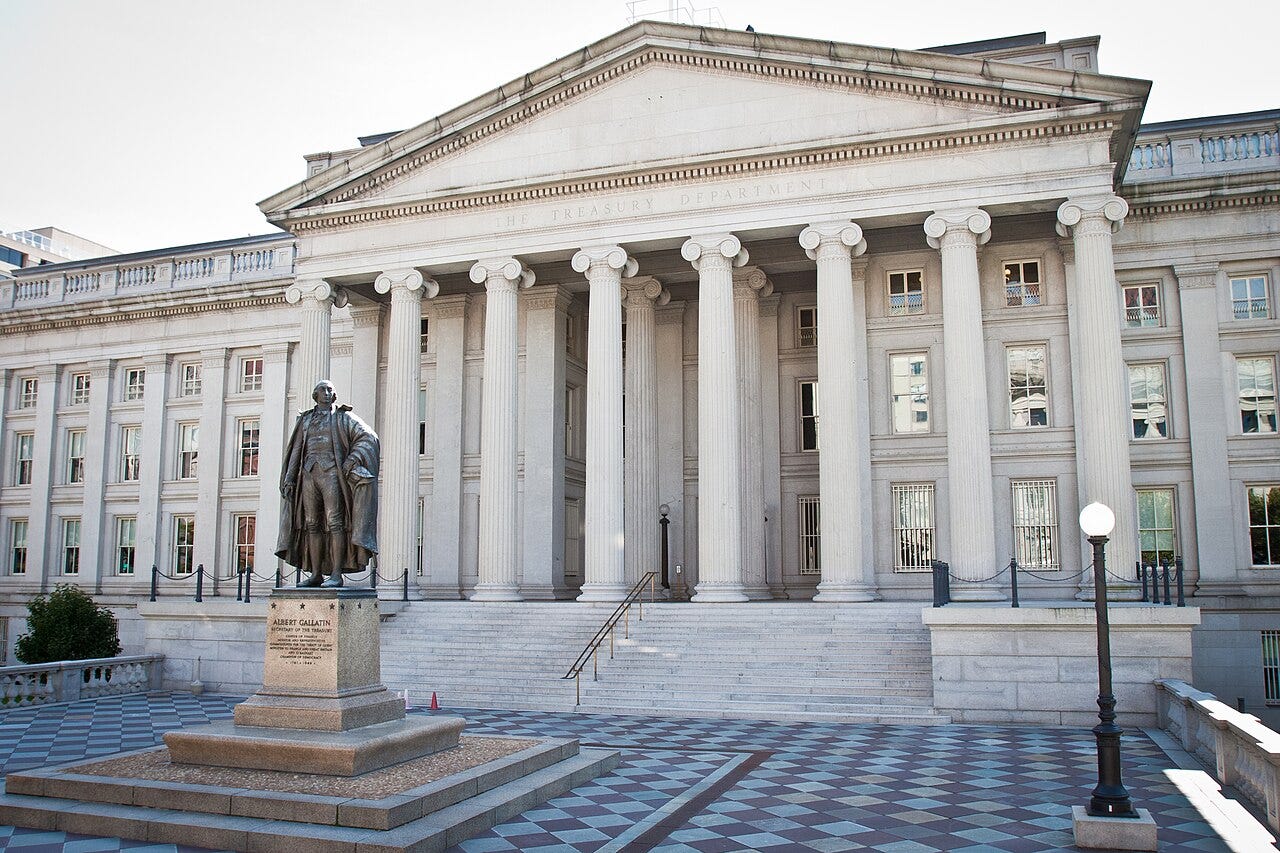 30-year bonds — The US Treasury Building in Washington, DC. Photo by Tony Webster / CC BY-SA 3.0, via Wikimedia Commons 30-year bonds — The US Treasury Building in Washington, DC. Photo by Tony Webster / CC BY-SA 3.0, via Wikimedia Commons