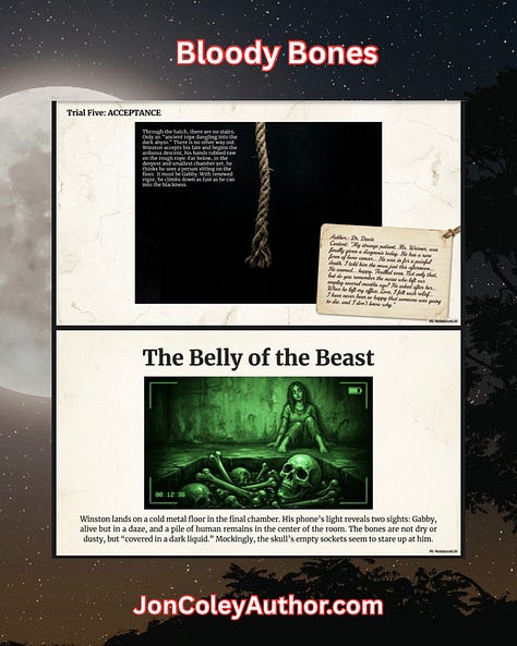 9 promo pics, mostly about the book Bloody Bones.