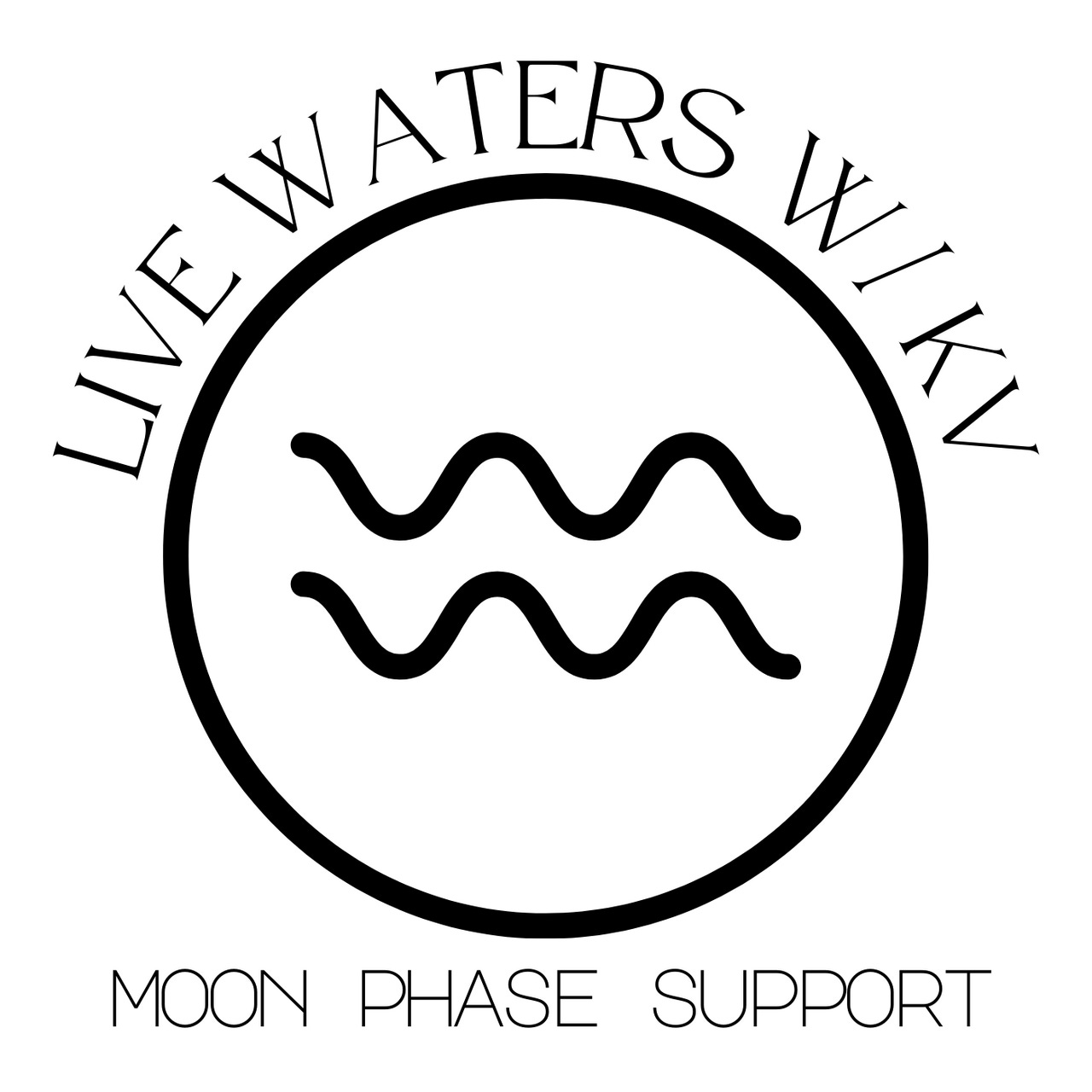 moon vibes + live waters logo