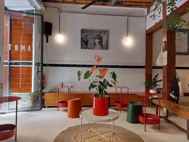Interior of Toma Café in Madrid Interior of Toma Café in Madrid