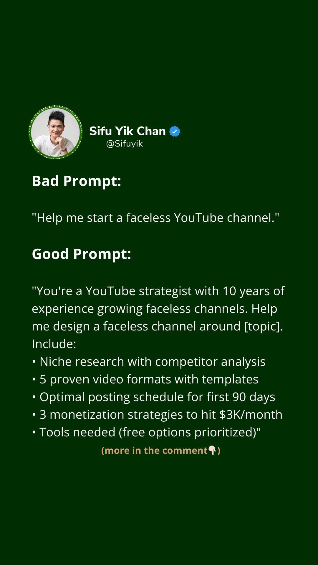 Bad Prompt: 