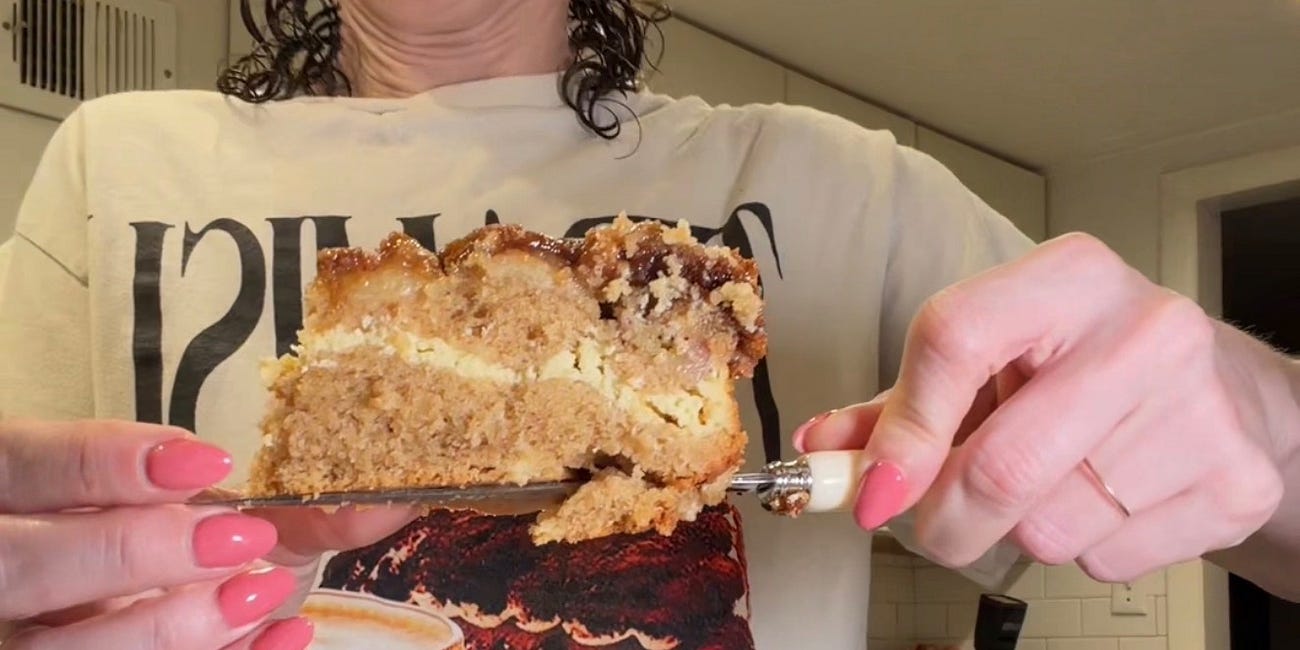 Banana Biscoff Cream Cheese Upside-Down Cake