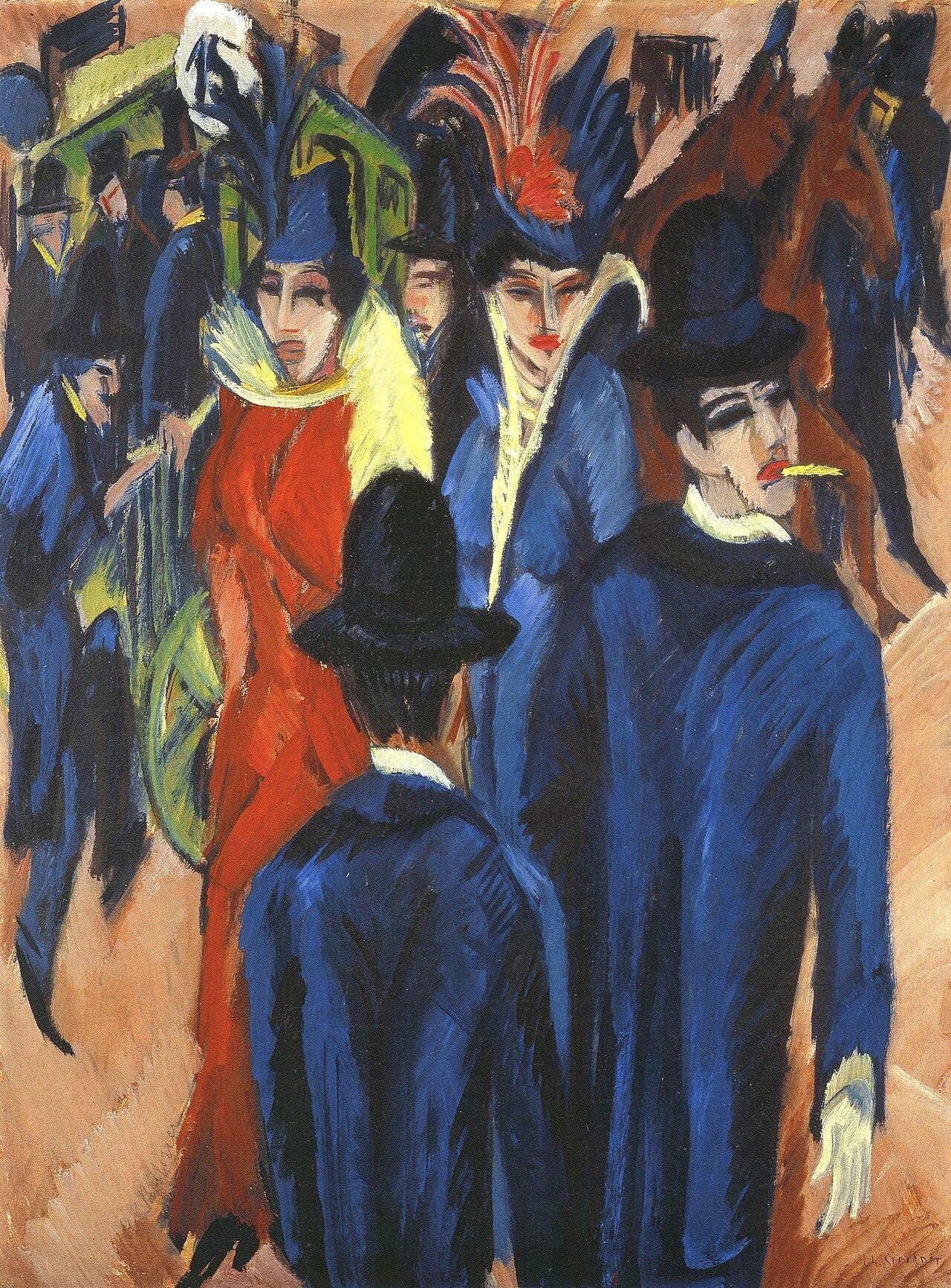 Expressionist street scene Expressionist street scene