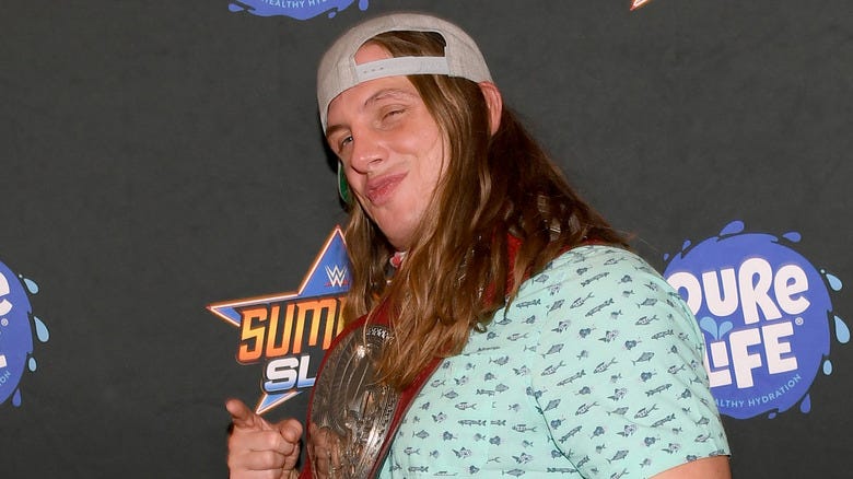 Matt Riddle does a weird pose