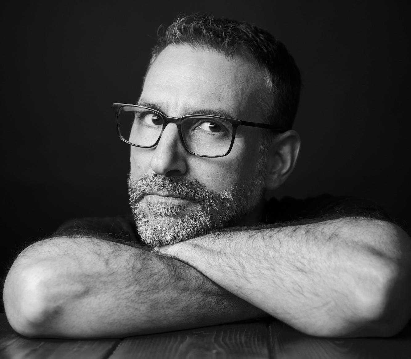 Black and white photo of Simon Cohen Black and white photo of Simon Cohen