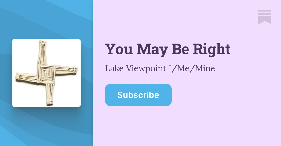 You May Be Right | E. Christine | Substack
