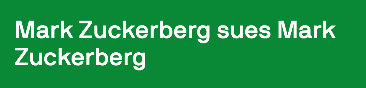 Mark Zuckerberg sues Mark Zuckerberg
