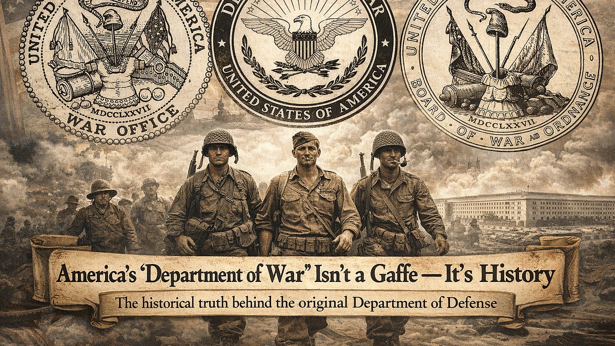America’s “Department of War” Isn’t a Gaffe — It’s History
