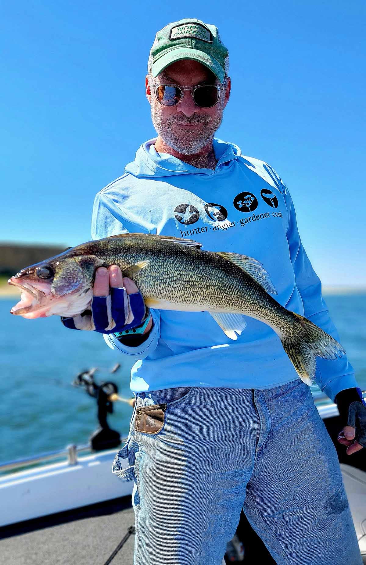 Hank with a nice walleye. 