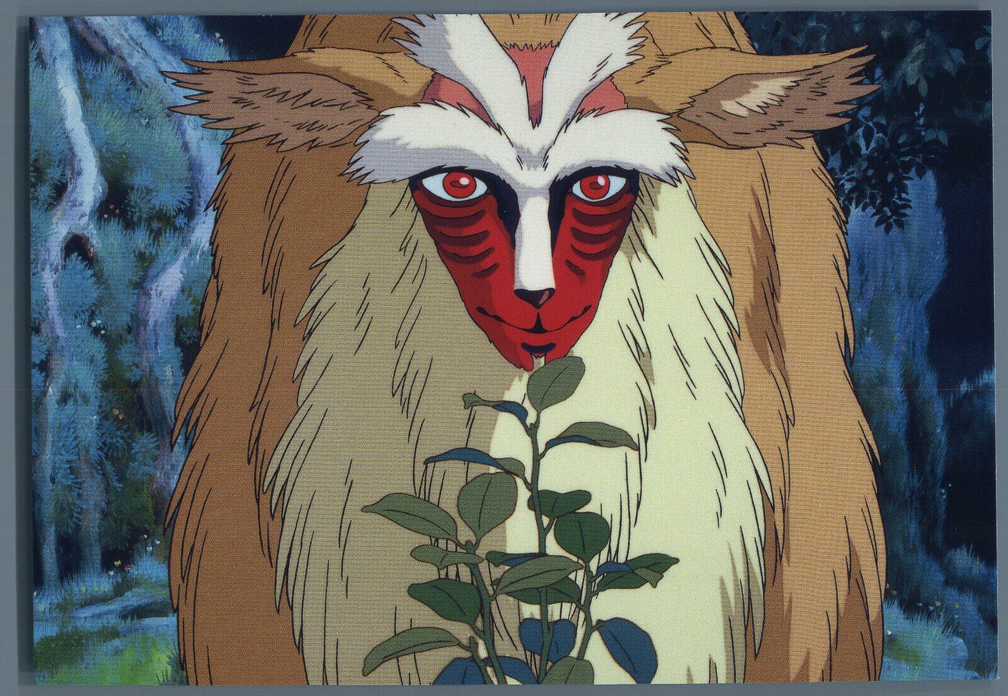 Studio Ghibli Postcard Princess Mononoke Forest Spirit Deer God Smiling  Shishiga