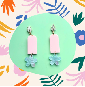 colourful earrings and hair clips