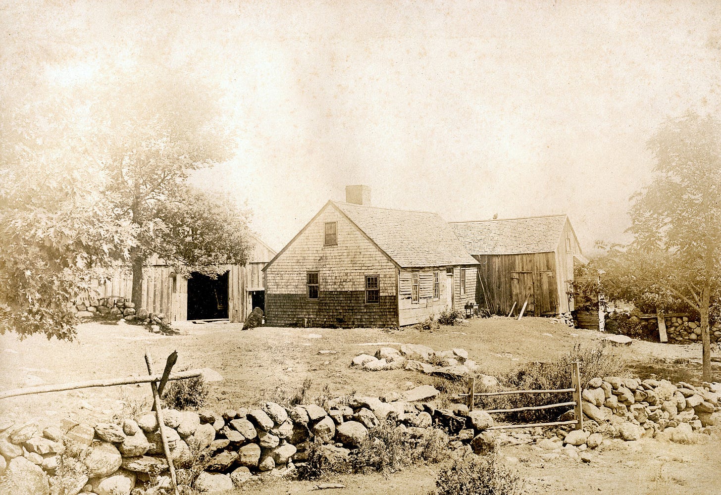 house and two barns
