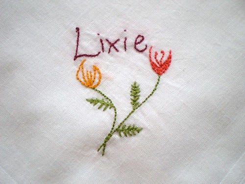 Embroidered handkerchief Embroidered handkerchief