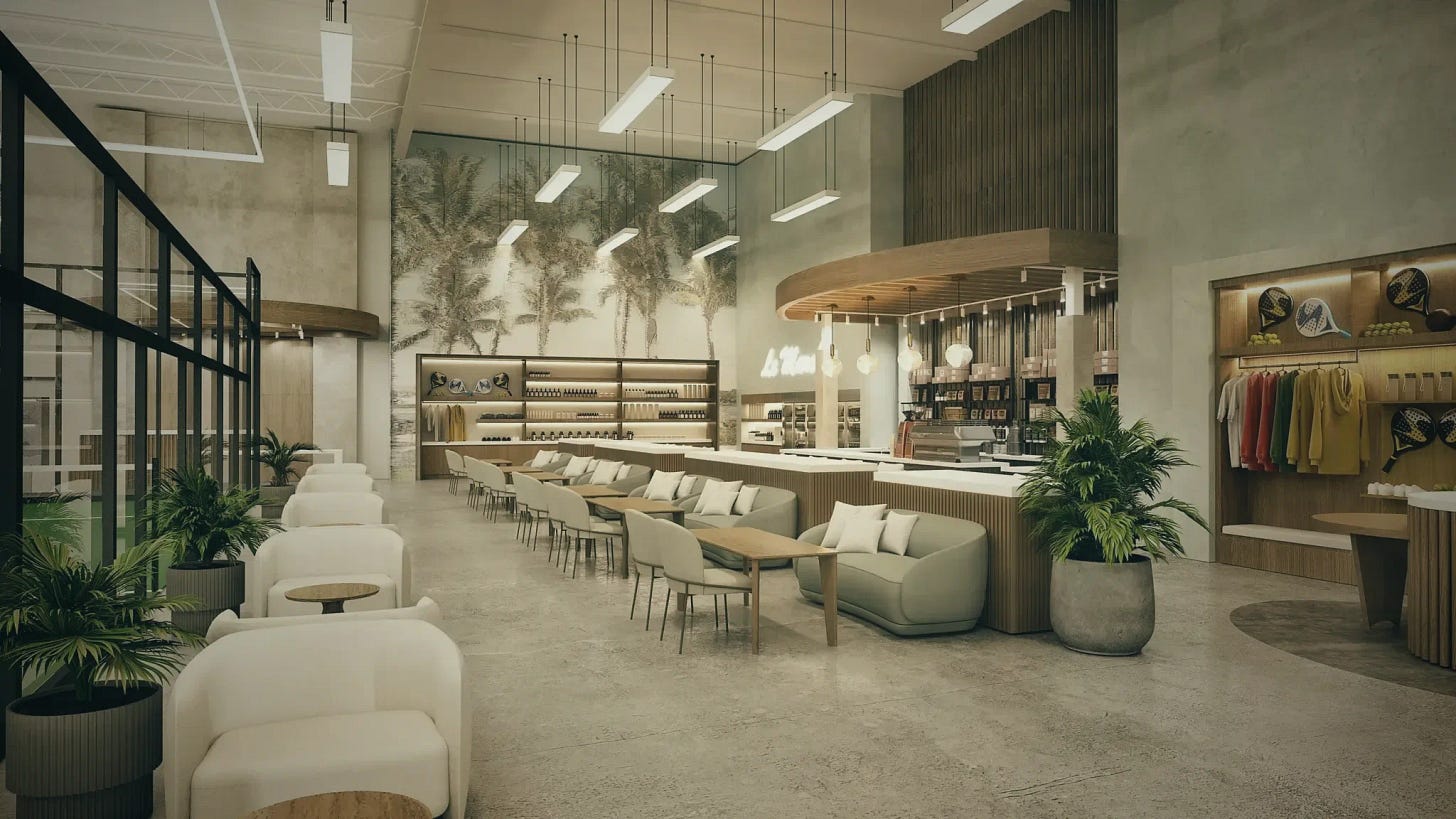 DUS Padel café, lounge and pro shop