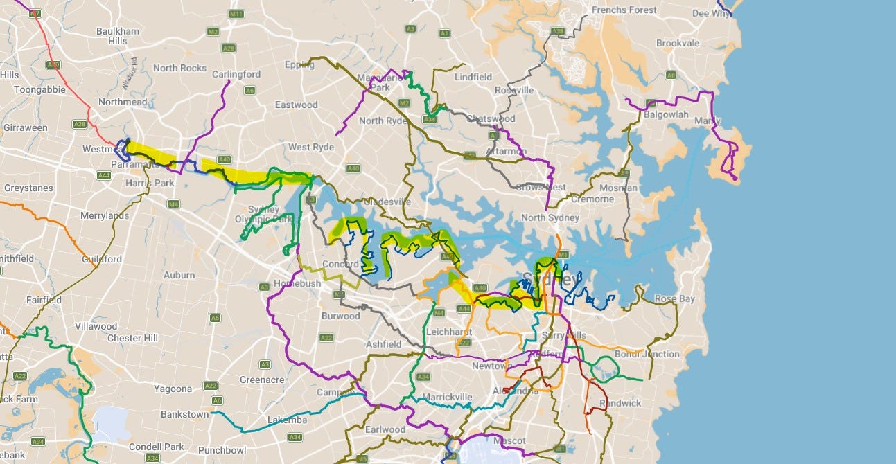 May be an image of map and text that says 'Baulkham Hills Hills Toongabbie North Rocks Carlingford Eppиa Northmead Girraween M Frenchs FrenchsForest Forest Azu Dee Eastwood Westm Brookvale Lindfield Rosgville Parram North Ryde Greystanes 440 West WestRyde yde Harri Park hotswpod Merrylapas tarma Balgowlah Many ithfield Oly Syey desvi Guilaford CTOWS Auburn Fairfjeid Mosrean an Cremorne North Sydney Concurd 円 Hoa ebush Villawood Chester Hill Burwood ck Farm Leichhar Ashfield Yagoona 22 Rose Bay Greenacre Bankstown ebank Campe Newtow Condell Park Lakemba BonurJunction Bondr Unction Marrickville A34 Punchbowl Earlwood andwick ascot' May be an image of map and text that says 'Baulkham Hills Hills Toongabbie North Rocks Carlingford Eppиa Northmead Girraween M Frenchs FrenchsForest Forest Azu Dee Eastwood Westm Brookvale Lindfield Rosgville Parram North Ryde Greystanes 440 West WestRyde yde Harri Park hotswpod Merrylapas tarma Balgowlah Many ithfield Oly Syey desvi Guilaford CTOWS Auburn Fairfjeid Mosrean an Cremorne North Sydney Concurd 円 Hoa ebush Villawood Chester Hill Burwood ck Farm Leichhar Ashfield Yagoona 22 Rose Bay Greenacre Bankstown ebank Campe Newtow Condell Park Lakemba BonurJunction Bondr Unction Marrickville A34 Punchbowl Earlwood andwick ascot'