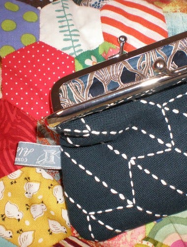 Sashiko Frame Purse Sashiko Frame Purse