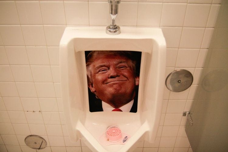 Heart Attack Trump Urinal Heart Attack Trump Urinal
