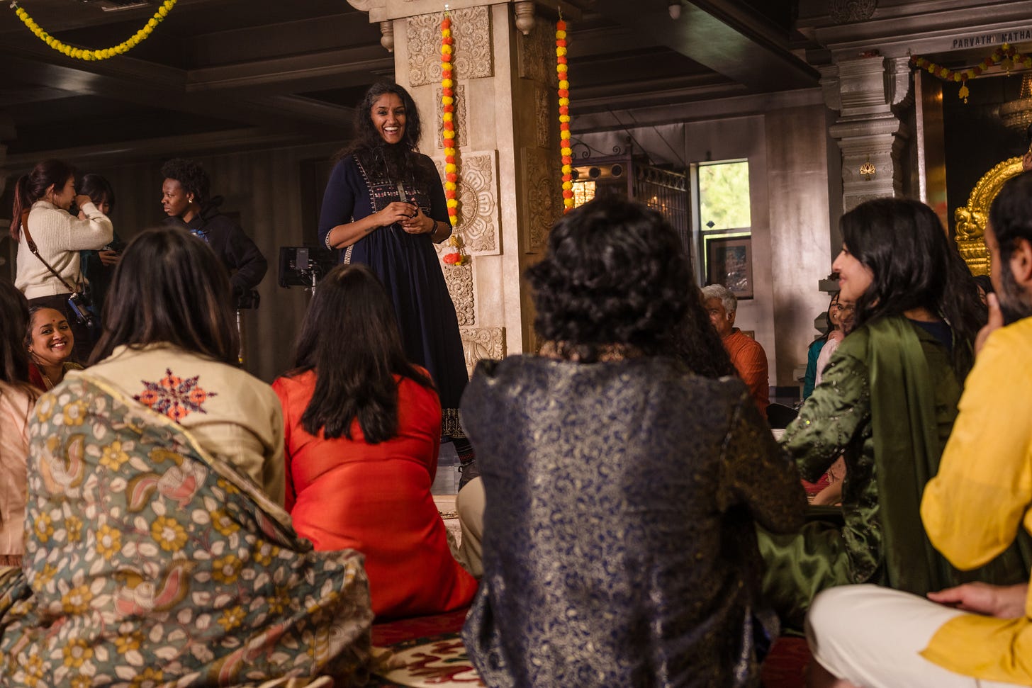 Radha on the set of SŪNNA.