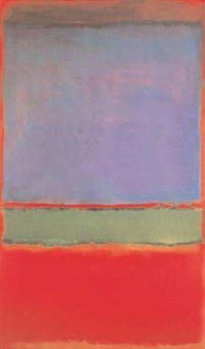 Rothko color field painting in blue and red Rothko color field painting in blue and red
