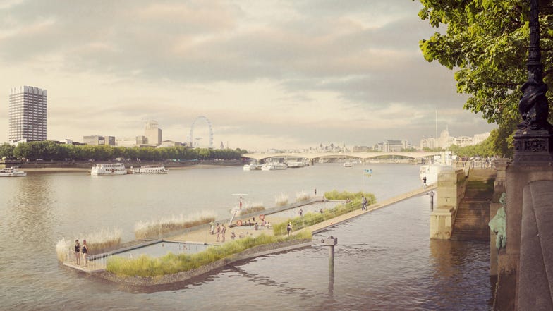 Studio Octopi's Thames Bath evolves into floating freshwater pools