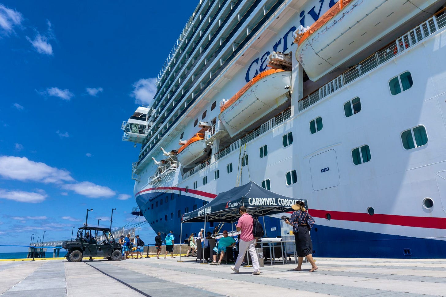 Carnival Conquest docked in Bimini, Bahamas on April 14, 2024 (Photo: Aaron Saunders)