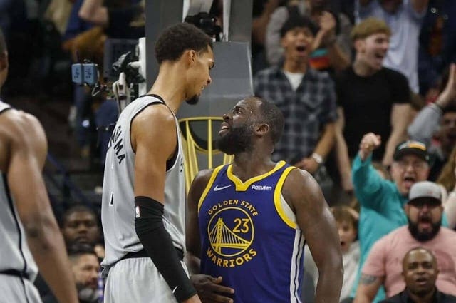 Weiss] “I respect the way [Wembanyama] responded,” Green said after the  Warriors (8-6) beat the Spurs (8-4) 109-108 in an NBA Cup game Friday  night. “You don't ever back down from anybody,
