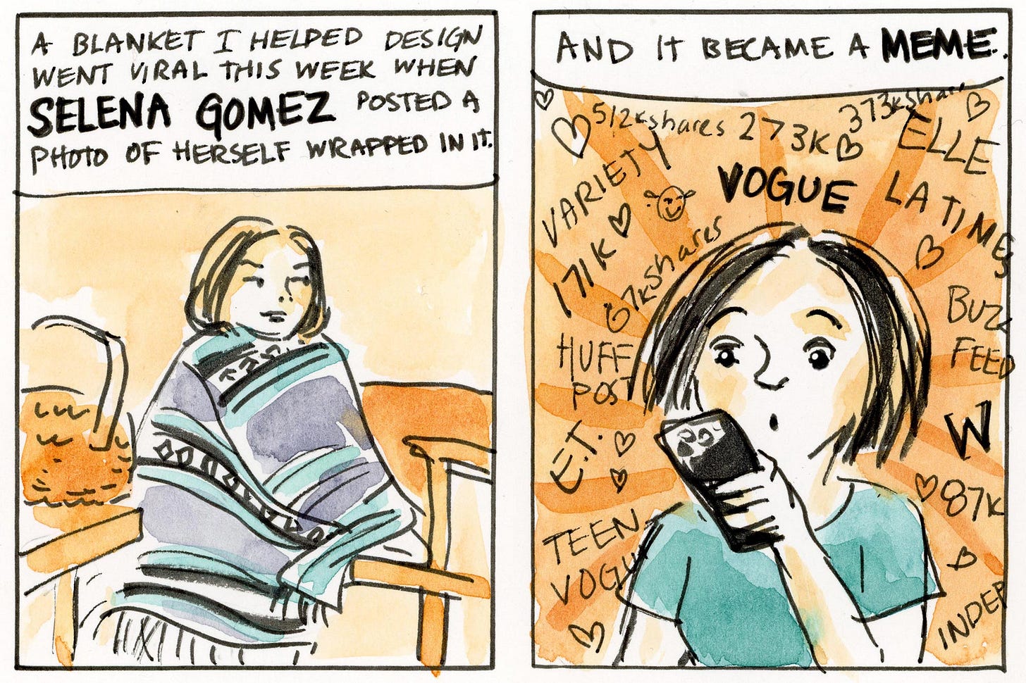 Selena Gomez Blanket comic