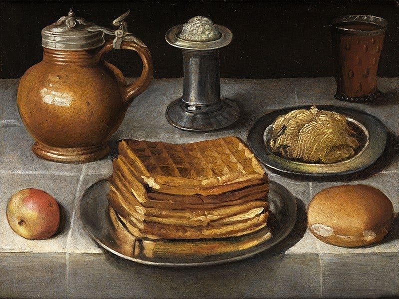 File:Circle of Georg Flegel Still life with waffles.jpg