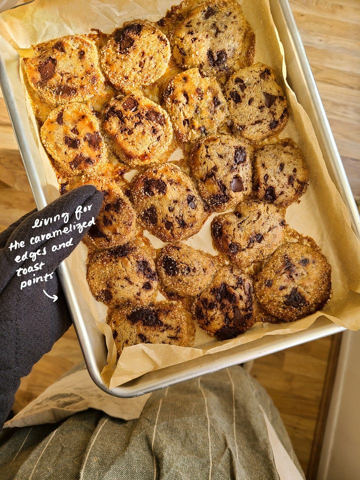 salted butter chocolate chunk shortbread cookies
