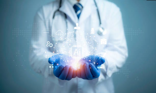 Health care and medical AI technology services concept.Medical worker hold virtual medical revolution and advance of technology Artificial Intelligence and technology for future Health Health care and medical AI technology services concept.Medical worker hold virtual medical revolution and advance of technology Artificial Intelligence and technology for future Health explainable ai healthcare stock pictures, royalty-free photos & images