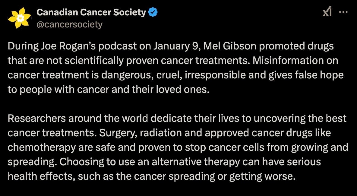 Medical Industrial Complex Is Running DAMAGE CONTROL Over Mel Gibson's Appearance On The Joe Rogan Show